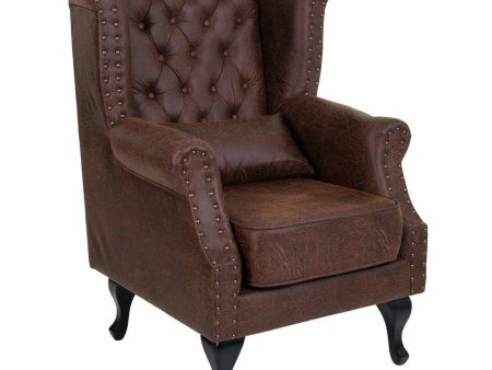 Armchair Alexandra House Living Black 84 x 86 x 84 cm Polyskin Cheap