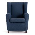 Armchair slipcovers Eysa TROYA Blue 80 x 100 x 90 cm on Sale