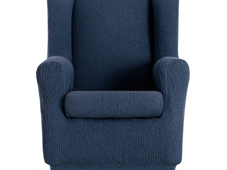 Armchair slipcovers Eysa TROYA Blue 80 x 100 x 90 cm on Sale