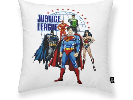 Cushion cover Justice League Justice Team A White Multicolour 45 x 45 cm on Sale