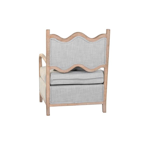 Armchair DKD Home Decor 66 x 70 x 88 cm 70 x 73 x 88 cm Fir Light brown Light grey Sale