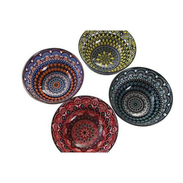 Sushi Set DKD Home Decor Multicolour Bamboo Stoneware Mandala Oriental 34 x 34 x 6,5 cm (12 Pieces) Online