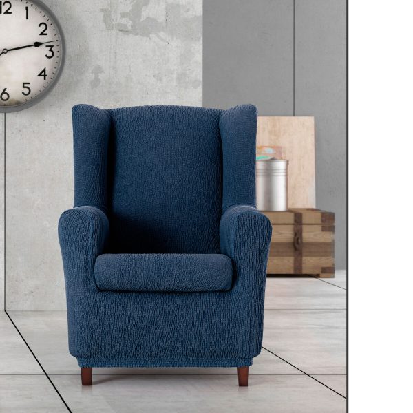 Armchair slipcovers Eysa TROYA Blue 80 x 100 x 90 cm on Sale