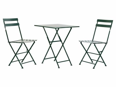 Table set with 2 chairs DKD Home Decor Metal 87 cm 60 x 60 x 75 cm Fashion