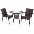 Table set with 2 chairs Alexandra House Living Brown For Cheap