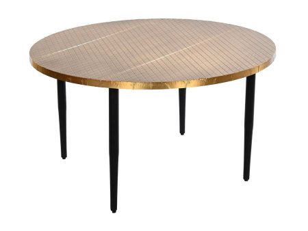 Centre Table DKD Home Decor Glamour Black Golden Wood Metal 85 x 85 x 45 cm Cheap