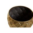 Set of Planters Home ESPRIT Golden Metal Modern 41 x 41 x 41,5 cm (3 Pieces) For Sale