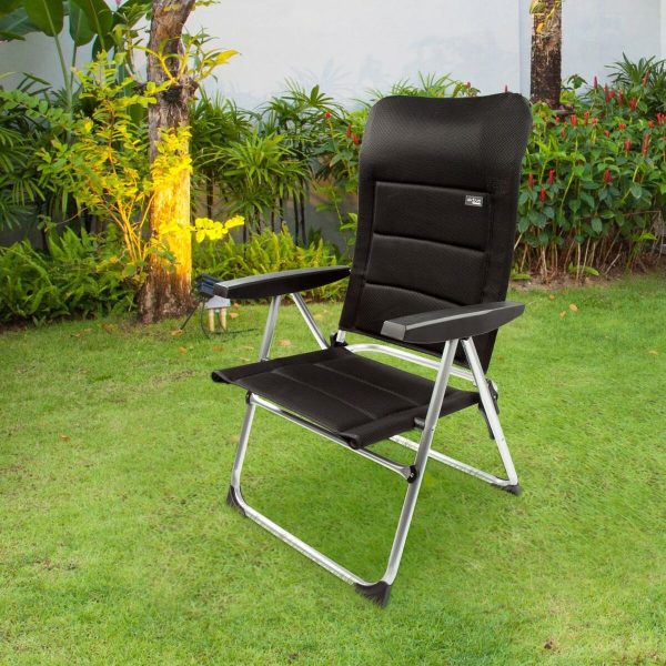 Beach Chair Aktive Deluxe Foldable Black 49 x 105 x 59 cm (2 Units) Fashion