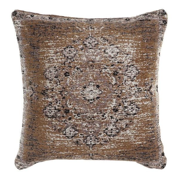 Cushion DKD Home Decor 8424001832477 Black Beige Light brown Squared Arab 45 x 12 x 45 cm For Cheap