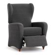 Armchair slipcovers Eysa JAZ Dark grey 90 x 120 x 85 cm For Sale