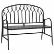 Bench Alexandra House Living Black Metal 56 x 98 x 118 cm on Sale