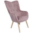 Armchair Alexandra House Living Pink 65 x 99 x 71 cm Discount