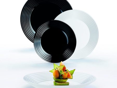 Tableware Luminarc 1900 White Black Glass 18 Pieces Online now