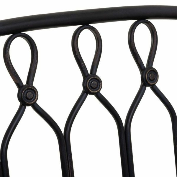 Bench Alexandra House Living Black Metal 56 x 98 x 118 cm on Sale