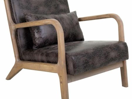 Armchair Alexandra House Living Brown Wood 83 x 74 x 66 cm on Sale