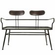 Bench Alexandra House Living Brown Metal 53 x 88 x 122 cm on Sale