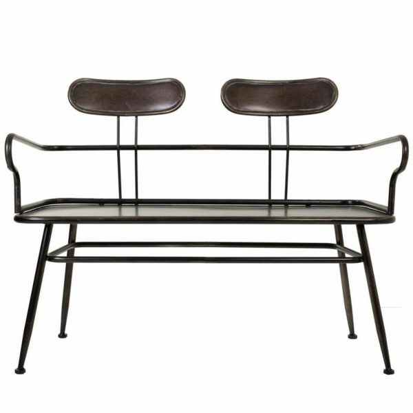 Bench Alexandra House Living Brown Metal 53 x 88 x 122 cm on Sale