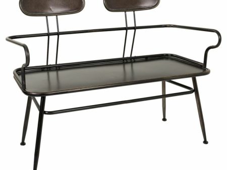 Bench Alexandra House Living Brown Metal 53 x 88 x 122 cm on Sale