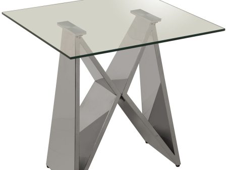 Side table Alexandra House Living Grey Transparent 55 x 55 x 55 cm on Sale