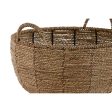 Set of Planters Home ESPRIT Brown Metal Fibre Tropical 34 x 33 x 15 cm Cheap