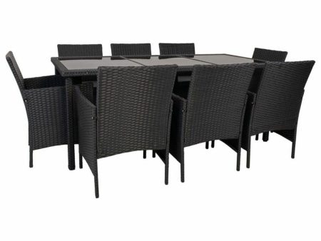 Set of furniture Alexandra House Living Black 9 Pieces For Discount