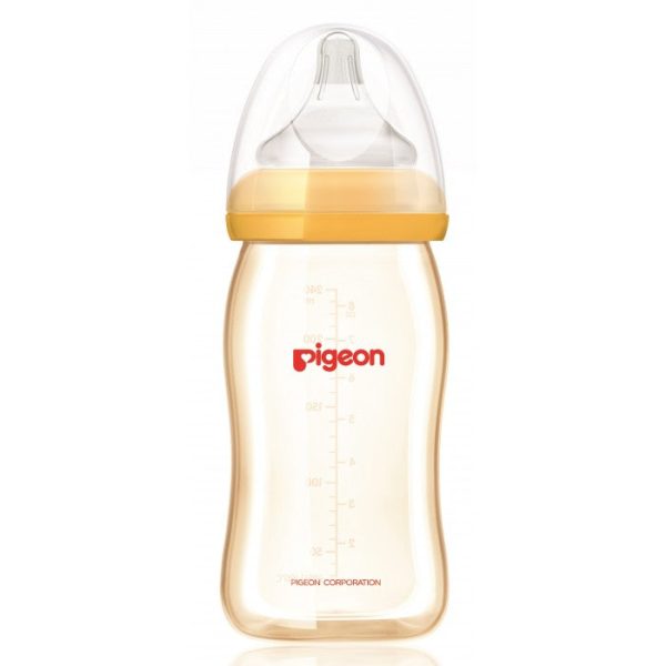 Pigeon Softouch Peristaltic Plus 240ml Wide Neck  PPSU - Twin Pack Hot on Sale