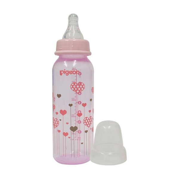 Pigeon Flexible Peristaltic Nipple Clear RPP 240ml-M-Pink Hot on Sale