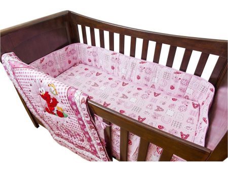 Sesame 3 PC Crib Set - ABC Pink Discount