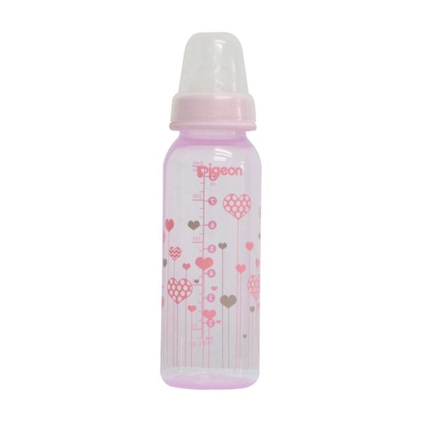 Pigeon Flexible Peristaltic Nipple Clear RPP 240ml-M-Pink Hot on Sale