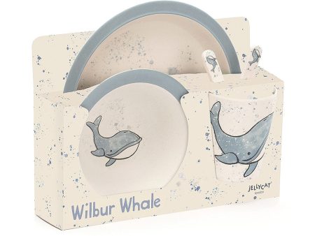 JellyCat Wilbur Whale Bamboo Set Supply